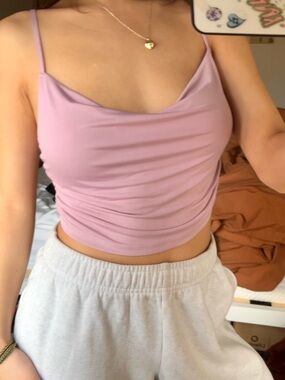 Urban Outfitters Lilac Purple Cowl Neck Crop Top